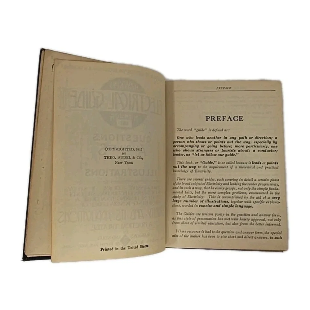 1917 Hawkins Electrical Guide #1 2nd Ed. & Guide #8 2nd Ed.  Lot of 2 Books U113